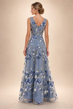 Lace V-Neck Floor-Length Mother of the Bride & Groom Dresses for Women with Ruffles (SHI22501076)