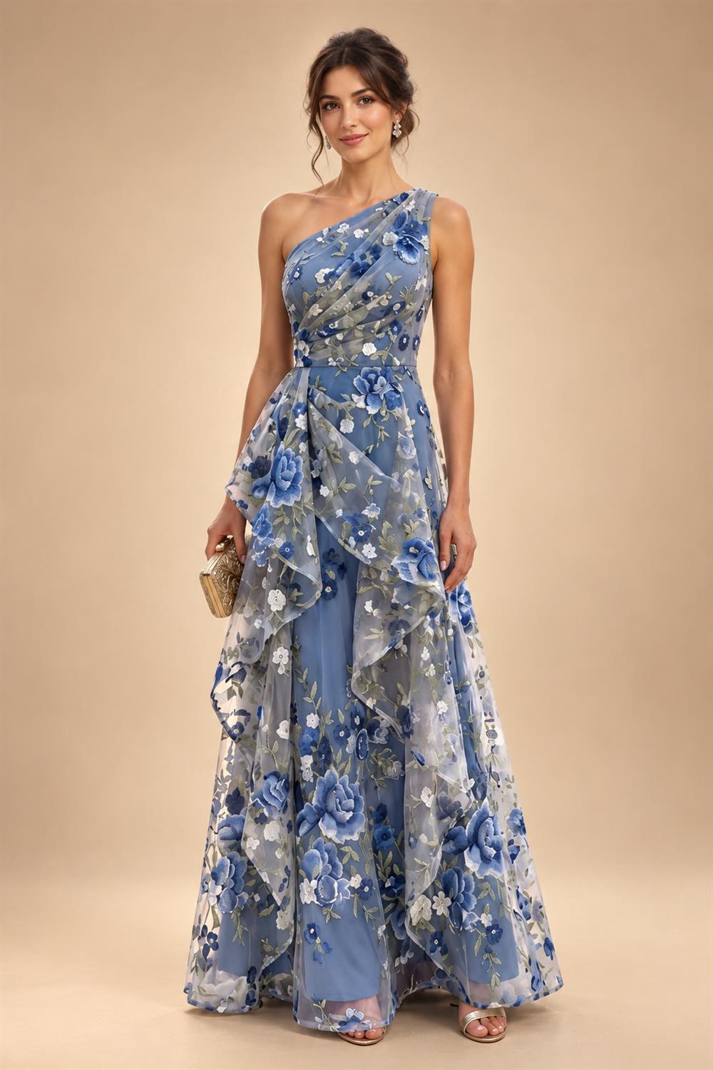 Chiffon Lace A-Line/Princess Off Shoulder Long Mother of the Bride & Groom Dresses with Ruched Waist & Sweep Train (SHI22501250)