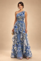 Chiffon Lace A-Line/Princess Off Shoulder Long Mother of the Bride & Groom Dresses with Ruched Waist & Sweep Train (SHI22501250)