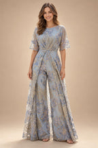 Lace V-Neck Floor-Length Mother of the Bride & Groom Dresses for Women with Ruffles (SHI22501076)