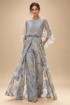 Lace V-Neck Floor-Length Mother of the Bride & Groom Dresses for Women with Ruffles (SHI22501076)