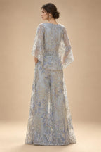 Lace V-Neck Floor-Length Mother of the Bride & Groom Dresses for Women with Ruffles (SHI22501076)