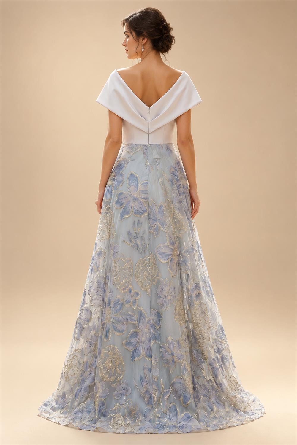 Jacquard Sheath Off the Shoulder Ruched Corset Mother of the Bride & Groom Dresses (SHI22500958)