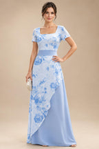 Floral Print A-Line/Princess Scoop Neck Floor-Length Mother of the Bride & Groom Dresses with Pockets (SHI22500916)
