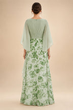 A-Line/Princess V-Neck Floor-Length Mother of the Bride & Groom Dresses with Ruffles & Ruched Waist (SHI22501284)