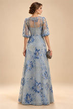 A-Line/Princess V-Neck Chiffon Maxi Mother of the Bride & Groom Dresses with Rhinestones & Pleats (SHI22501693)