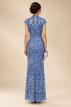 Satin V Neck Floral Print A Line Mother of the Bride Dresses (SHIR1110445)
