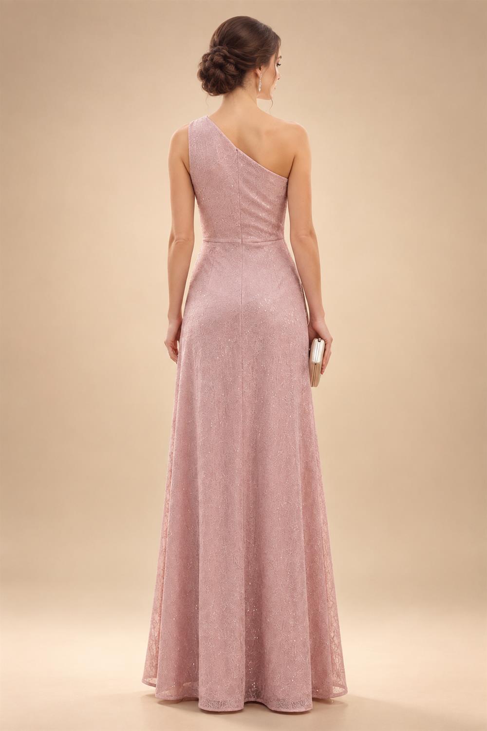 Sheath/Column Asymmetric Neck Satin Maxi Mother of the Bride & Groom Dresses with Side Sash, Slit & Ruched Waist (SHI22501643)