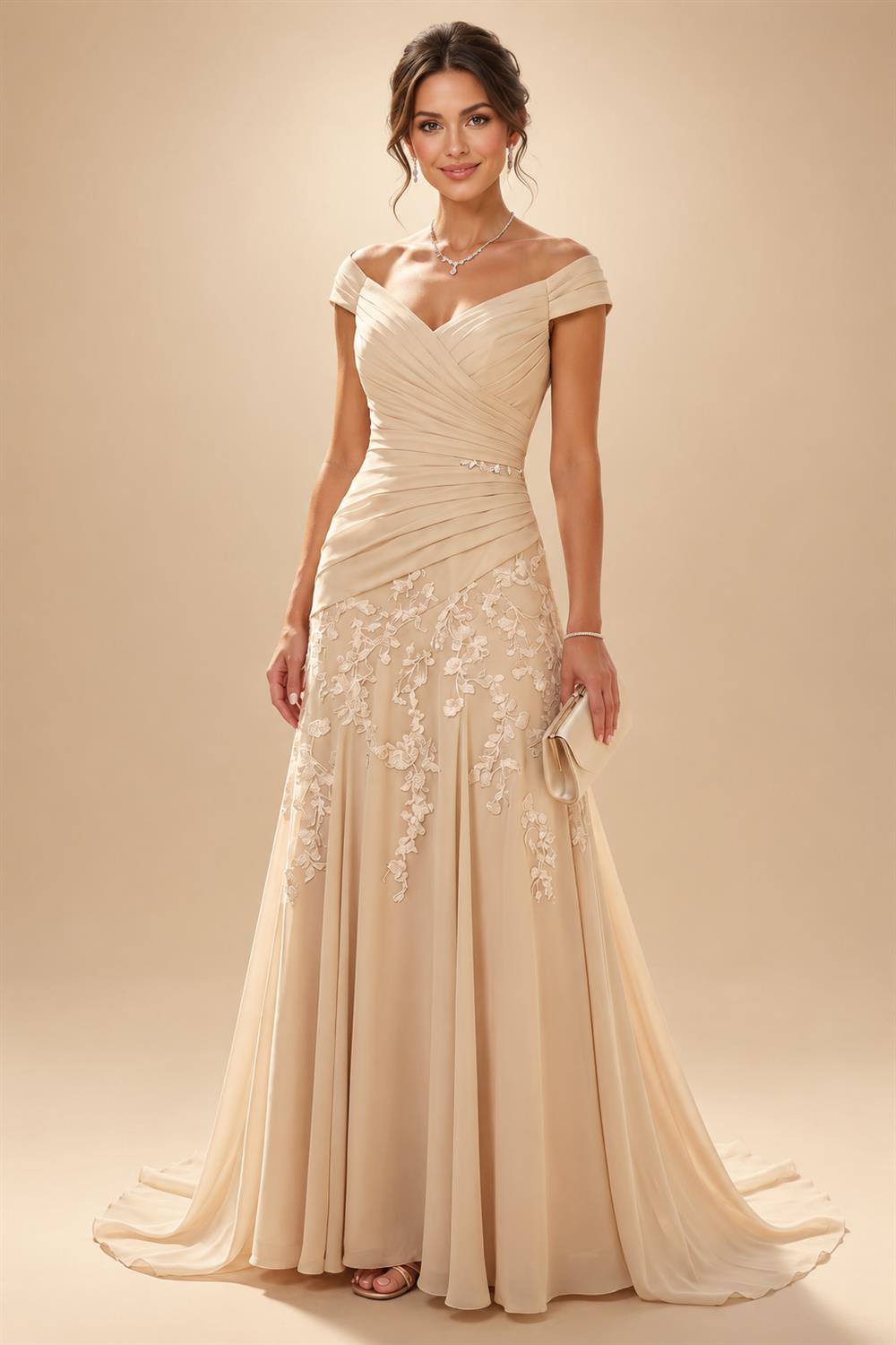 Sheath/Column Floral Lace Mother of the Bride & Groom Dresses with Rhinestones (SHI22500658)