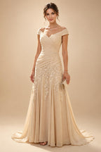 A-Line/Princess Scoop Neck Satin High-Low Mother of the Bride & Groom Dresses with Sequin Floral & Pleats (SHI22501631)