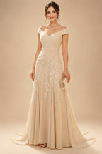 A-Line/Princess V-Neck Floor-Length Mother of the Bride & Groom Dresses with Ruffles & Ruched Waist (SHI22501284)