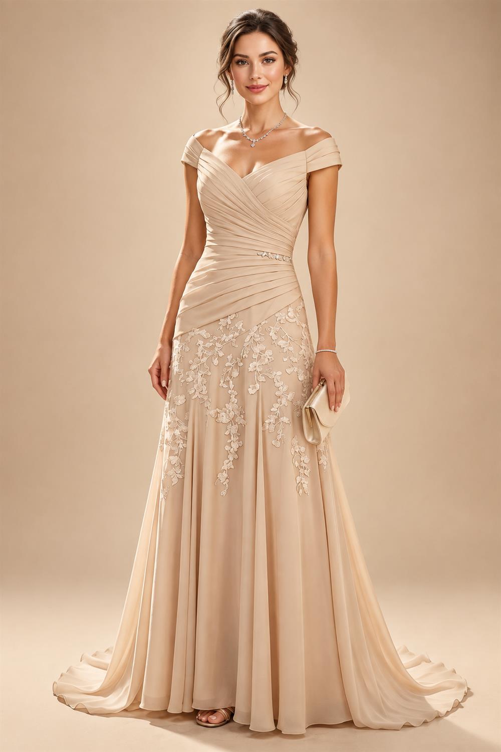 Jumpsuit V Neck Half Sleeve Long Sparkling Mother of the Bride Dresses with Belt (SHI22500201)