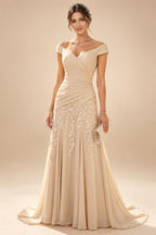 Floral Embroidery A-Line/Princess Scoop Neck Floor-Length Mother of the Bride & Groom Dresses for Women (SHI22501498)