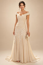 A-Line/Princess Halter Lace Appliques Tea-Length Mother of the Bride & Groom Dresses with 3D Flowers & Ruched Waist (SHI23001321)