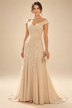 Jacquard A-Line/Princess V-Neck Floor-Length Mother of the Bride & Groom Dresses with Ruched Waist (SHI22501061)