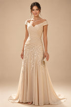 Lace V-Neck Floor-Length Mother of the Bride & Groom Dresses for Women with Ruffles (SHI22501076)