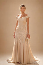 Sequin Floral Sheath Floor-Length Mother of the Bride & Groom Dresses with Satin Bodice (SHI22500925)