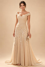 A-Line/Princess V-Neck Floor-Length Mother of the Bride & Groom Dresses with Ruffles & Ruched Waist (SHI22501284)