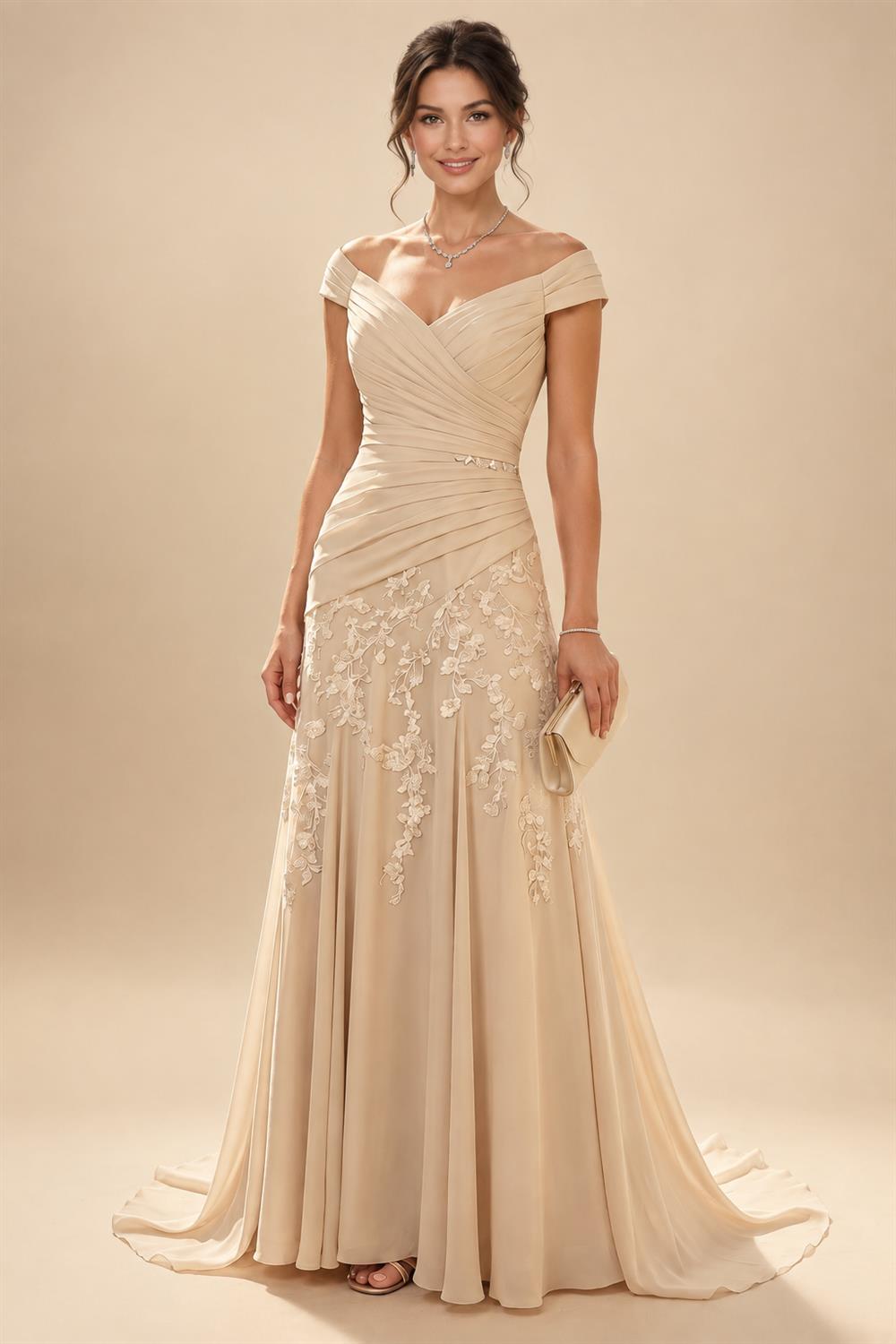 A-Line/Princess Scoop Neck Satin Tea-Length Mother of the Bride Dresses with Pockets (SHI22500122)
