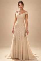 Satin Scoop Neck Mother of the Bride & Groom Dresses with 3D Flower (SHI22500338)