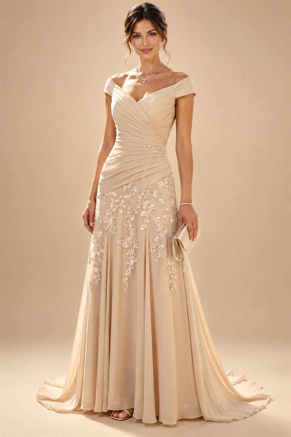 Sheath/Column Scoop Neck Velvet Maxi Mother of the Bride & Groom Dresses with Ruched Waist (SHI22501595)