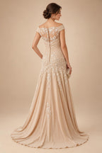 Lace Sheath/Column One Shoulder Floor-Length Mother of the Bride & Groom Dresses with Ruched Waist (SHI22500892)