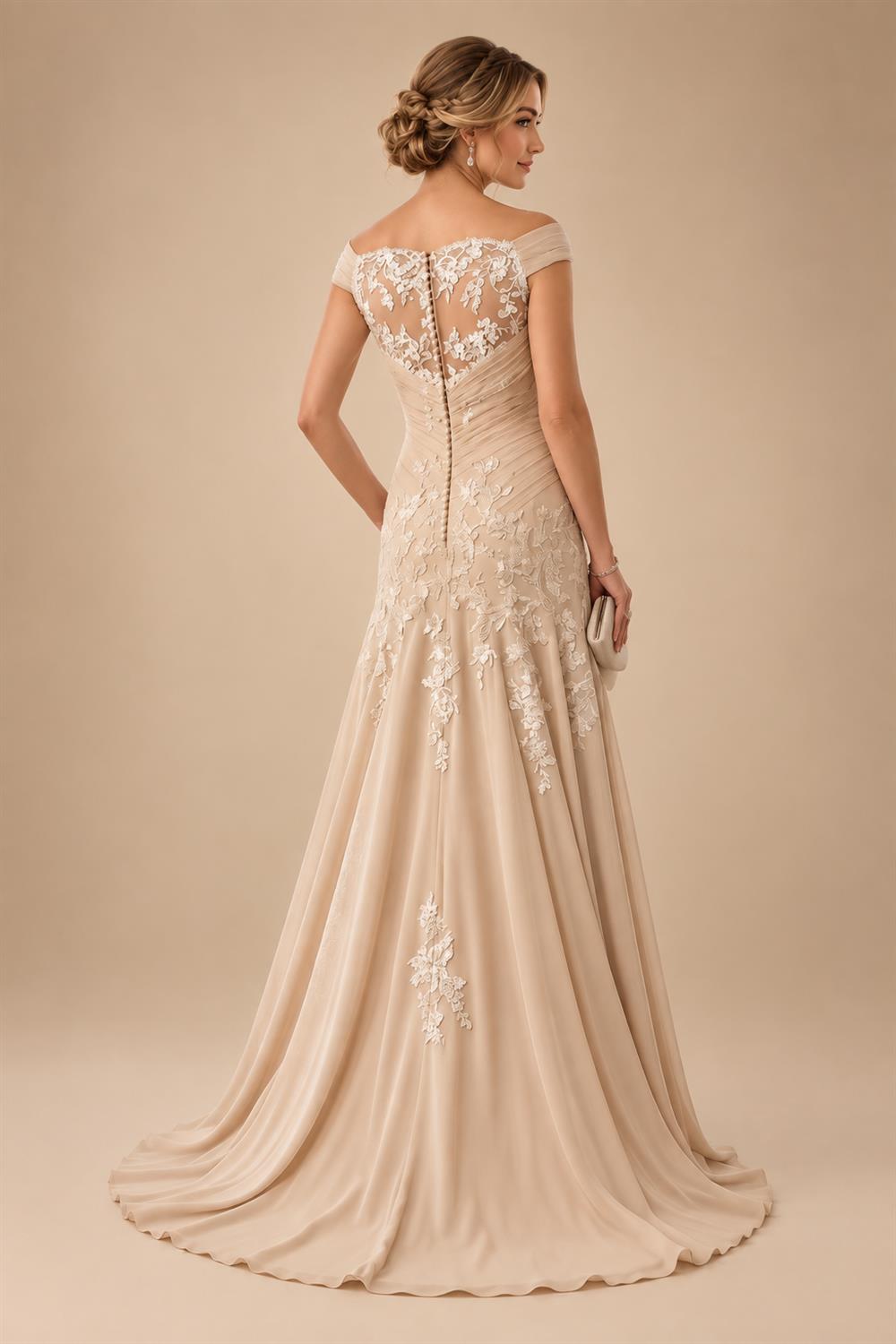 Sleeveless Lace Appliques Mother of the Bride Dresses with 3D Flower (SHI22500545)