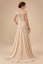 Floral Print A-Line/Princess V-Neck Floor-Length Mother of the Bride & Groom Dresses with Tiered Layers & Ruffles (SHI22501166)