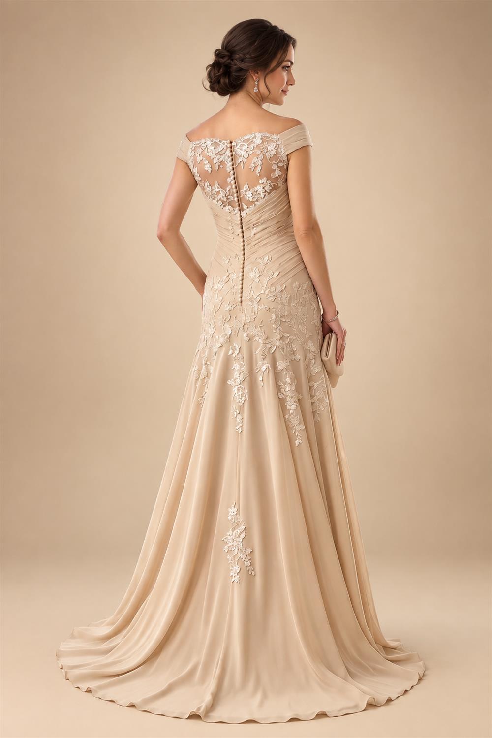 Jacquard Sheath/Column V-Neck Floor-Length Mother of the Bride & Groom Dresses with Ruched Waist (SHIB22500907)