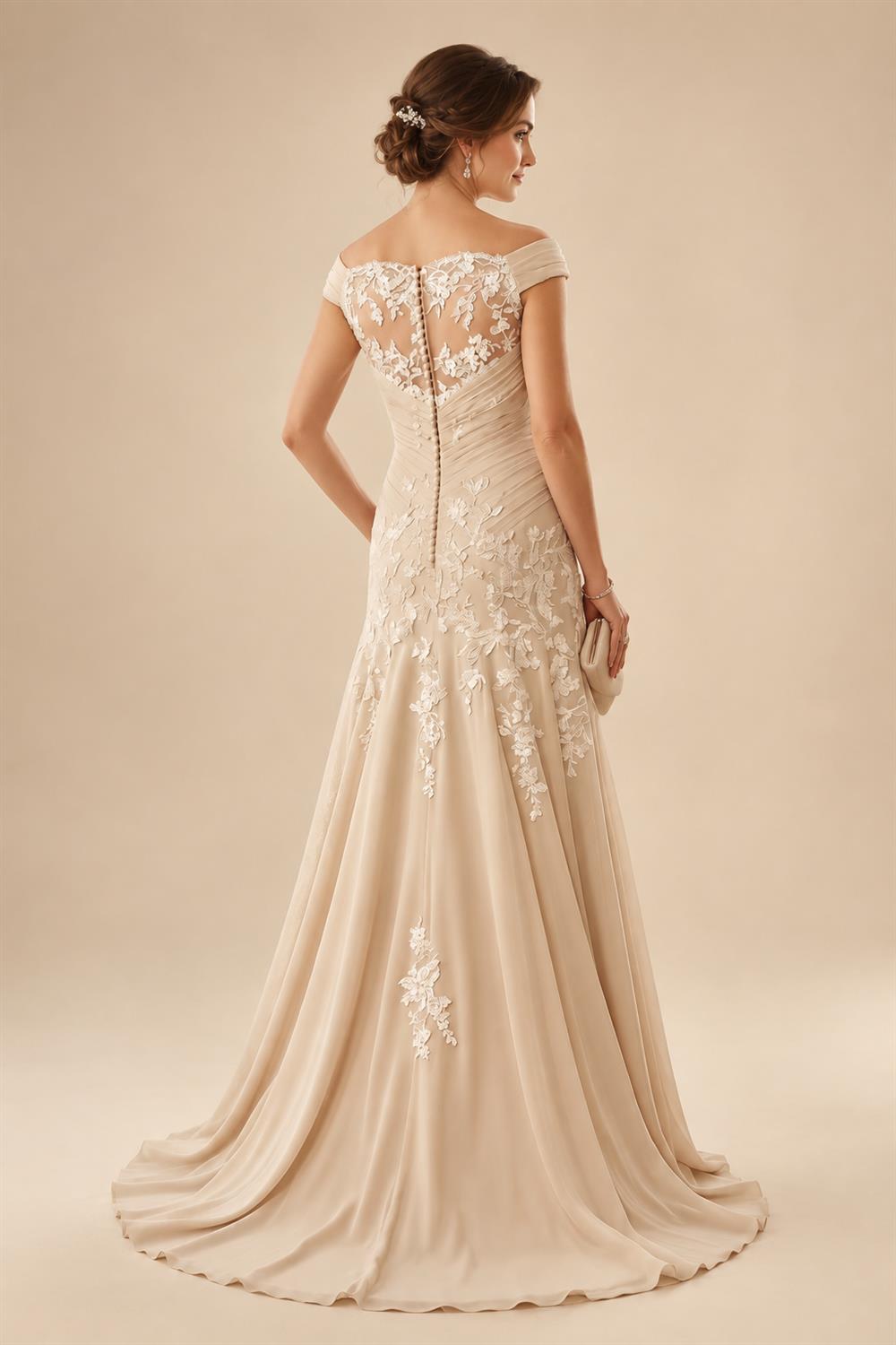 A-Line/Princess V-Neck Chiffon Maxi Mother of the Bride & Groom Dresses with Rhinestones & Pleats (SHI22501693)