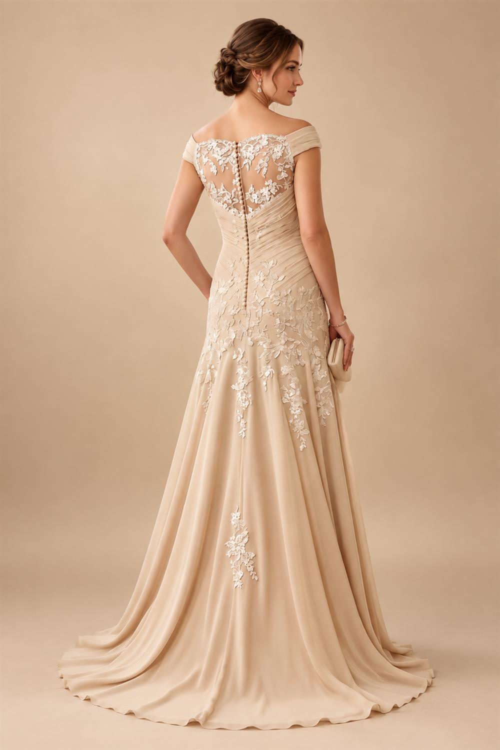 Lace Appliques Sheath/Column Scoop Neck Floor-Length Mother of the Bride & Groom Dresses for Women (SHI22501013)