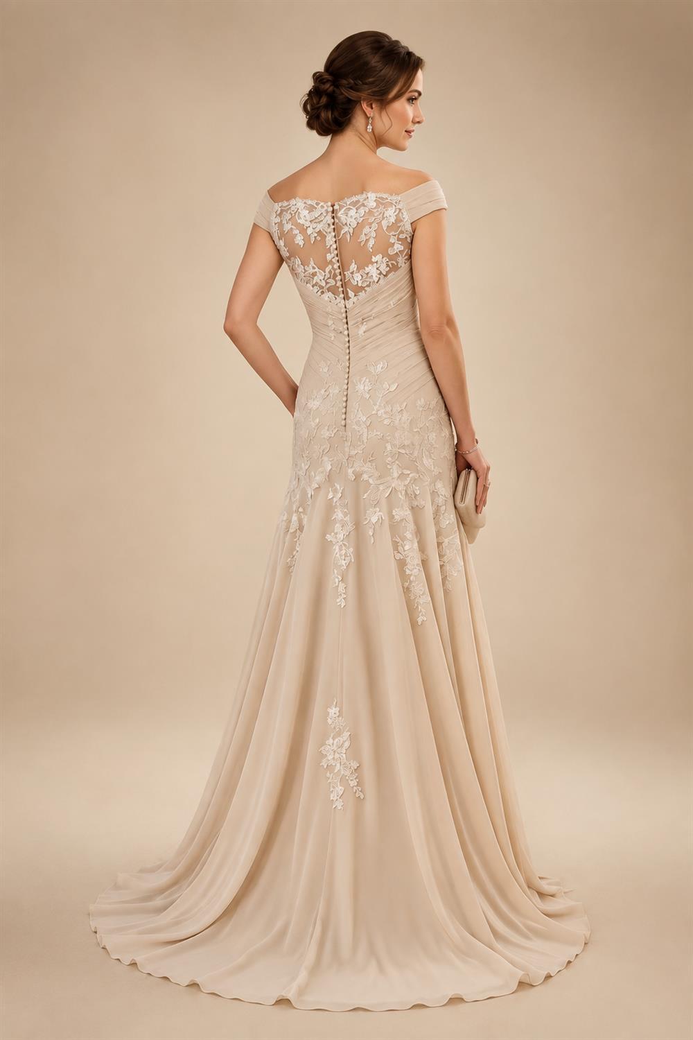 Tulle A-Line/Princess V-Neck Floor-Length Mother of the Bride & Groom Dresses with 3D Flowers (SHI22501351)