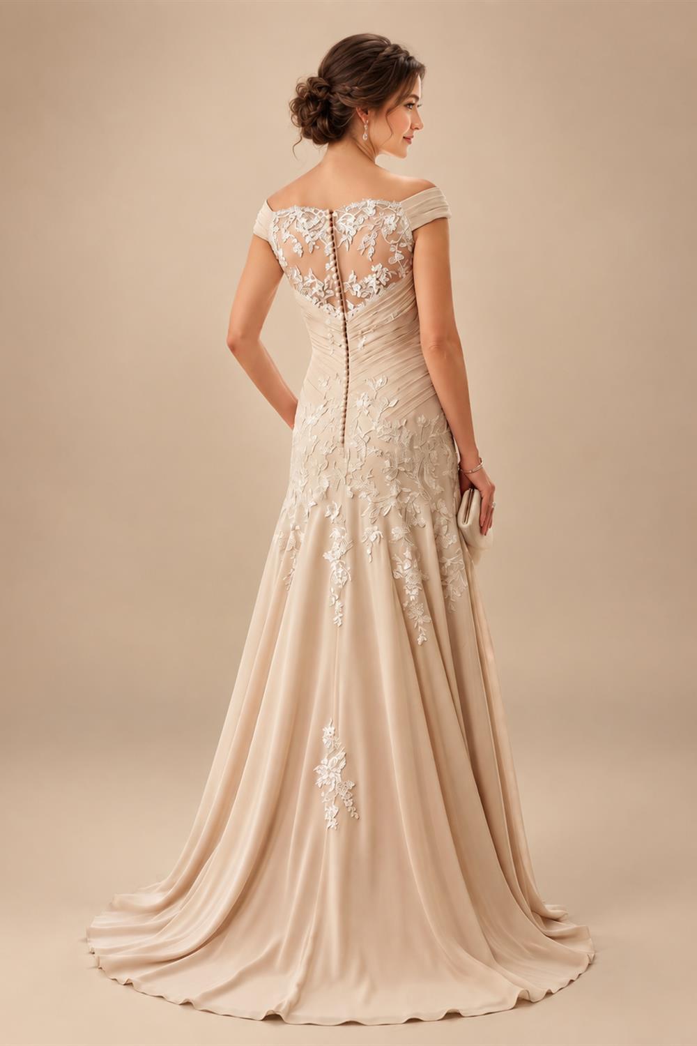 Jacquard Sheath/Column 3/4 Sleeves Floor-Length Mother of the Bride & Groom Dresses with Ruched Waist & Rhinestones (SHI22500801)