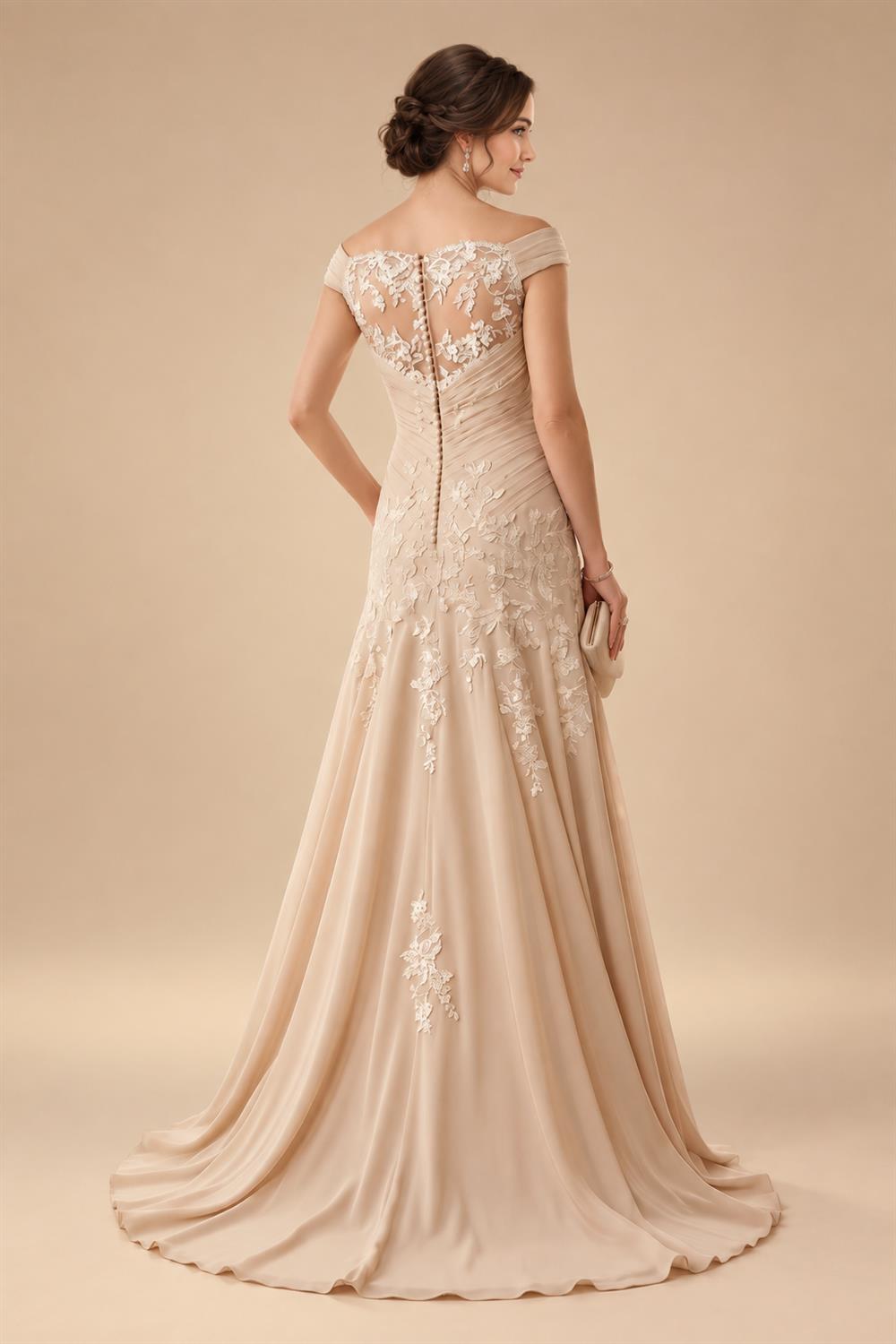 A-Line/Princess Scoop Neck Tea-Length Mother of the Bride & Groom Dresses with Ruffles & Ruched Waist (SHI22501287)