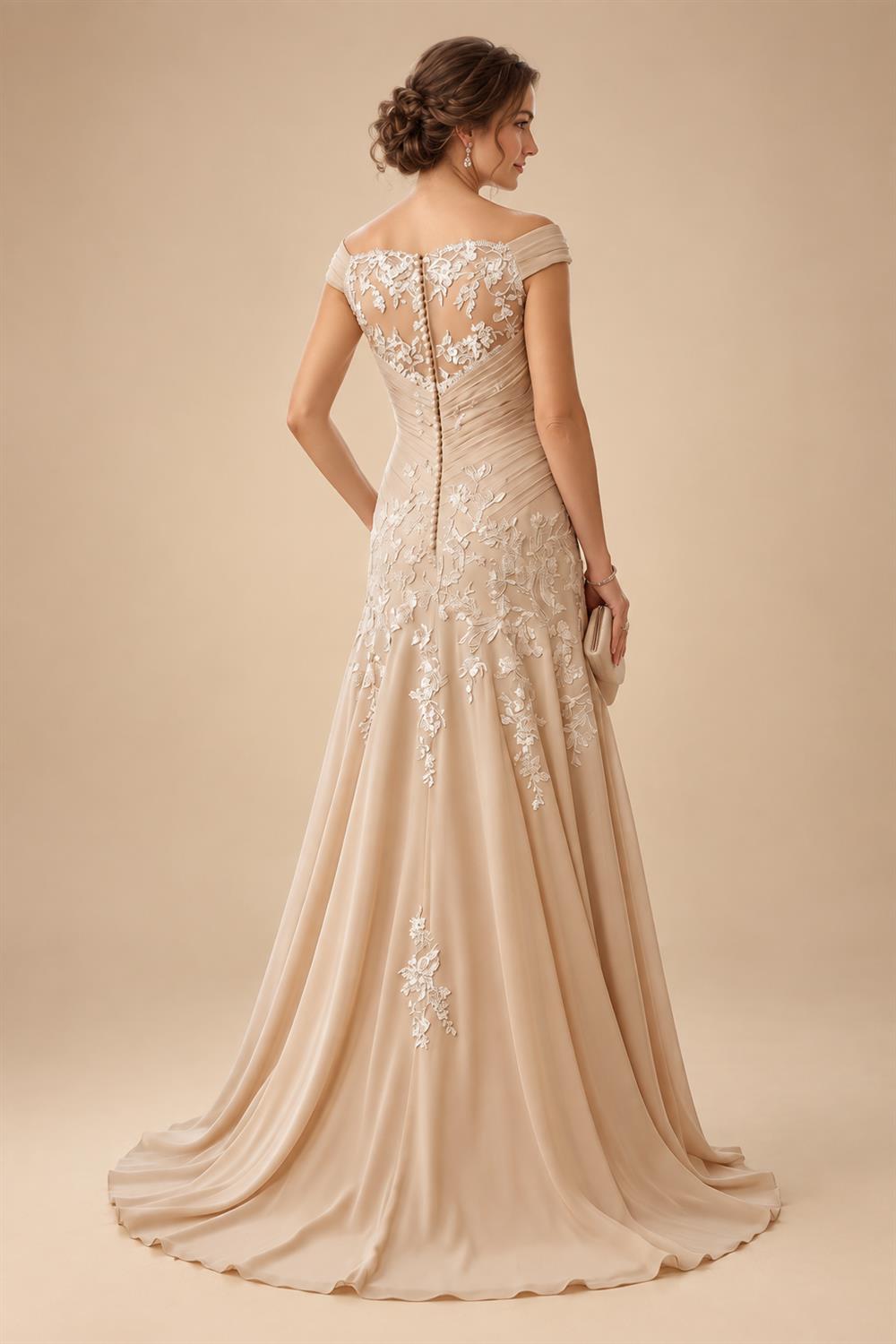 Jacquard A-Line/Princess V-Neck Floor-Length Mother of the Bride & Groom Dresses with Belt (SHI22500943)