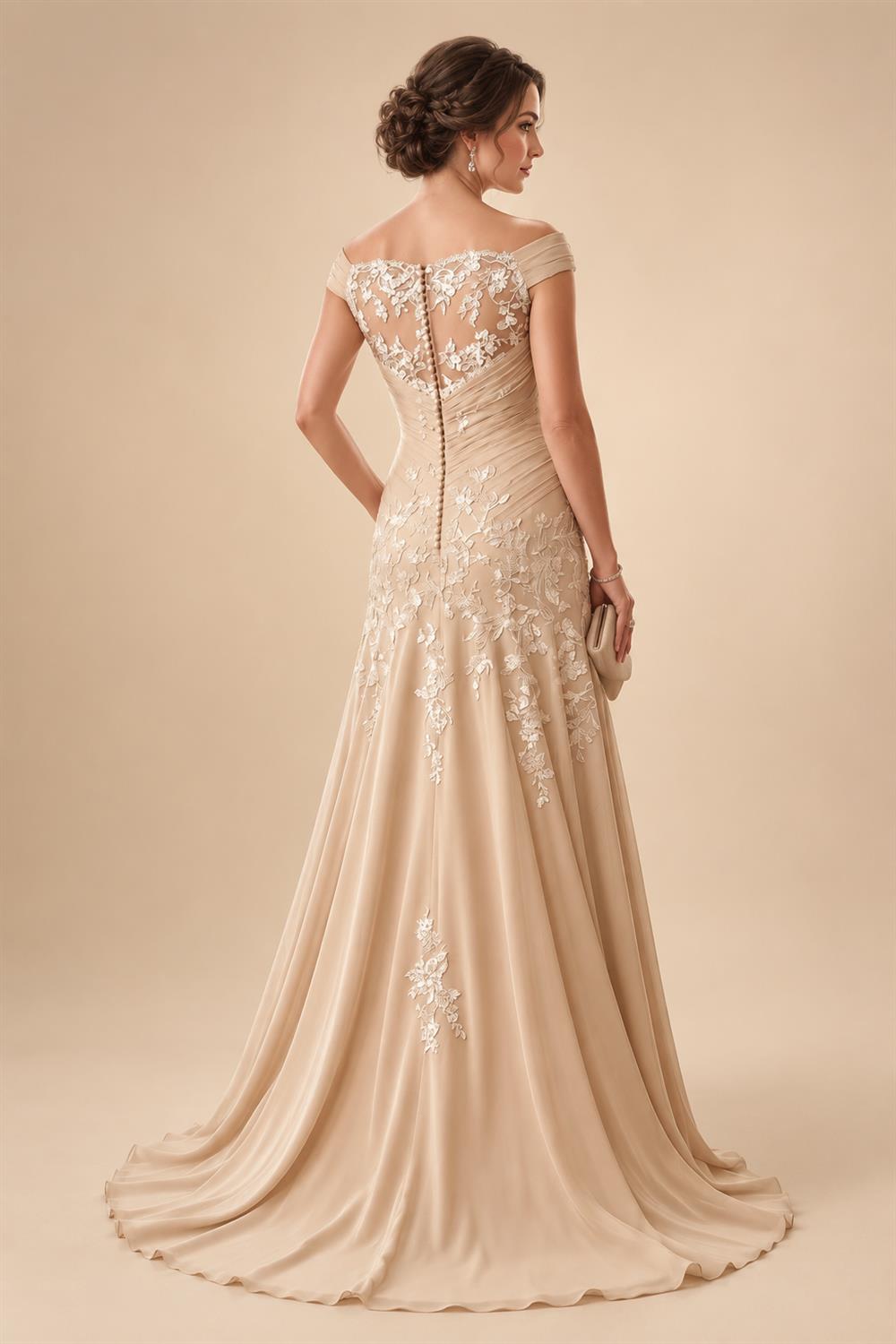 Sheath Satin 3/4 Sleeves Maxi Mother of the Bride & Groom Dresses with Chiffon Cape (SHI22500709)