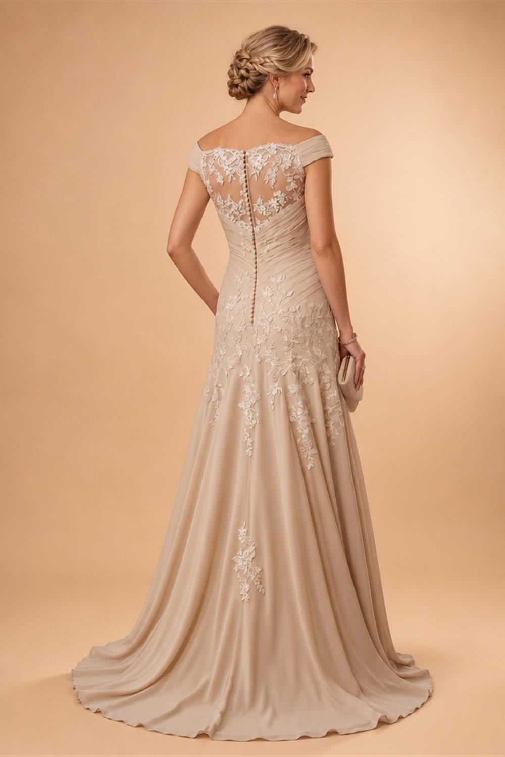 Jacquard Sheath/Column V-Neck Tea-Length Mother of the Bride & Groom Dresses for Women (SHI22501292)