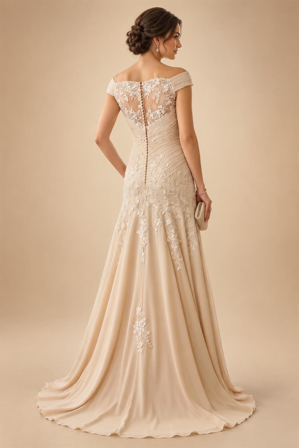 Satin Scoop Neck Mother of the Bride & Groom Dresses with 3D Flower (SHI22500338)