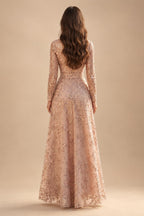 Sequin Floral A-Line/Princess V-Neck Floor-Length Mother of the Bride & Groom Dresses with 3D Flowers & Pleats (SHI22501348)
