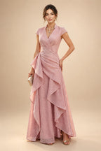 Jumpsuit Scoop Neck Chiffon Floor-Length Mother of the Bride Pantsuits with Rhinestones (SHI22501658)