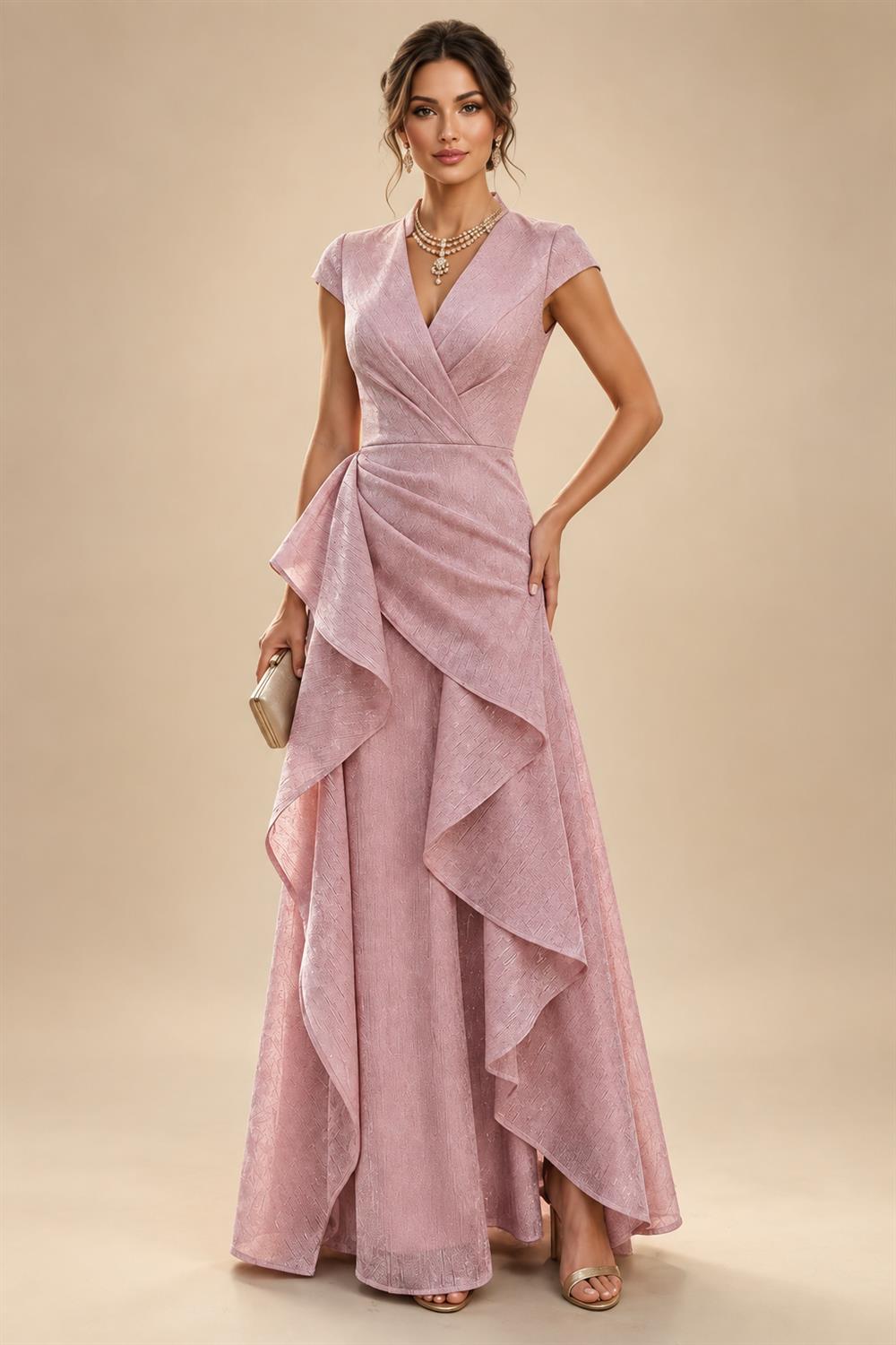 A-Line/Princess Scoop Neck Chiffon Floor-Length Mother of the Bride & Groom Dresses for Women (SHI22501635)