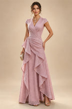 A-Line/Princess Scoop Neck Chiffon Floor-Length Mother of the Bride & Groom Dresses for Women (SHI22501635)
