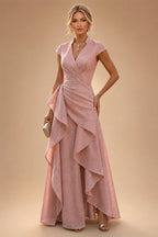 Satin Scoop Neck Mother of the Bride & Groom Dresses with 3D Flower (SHI22500338)