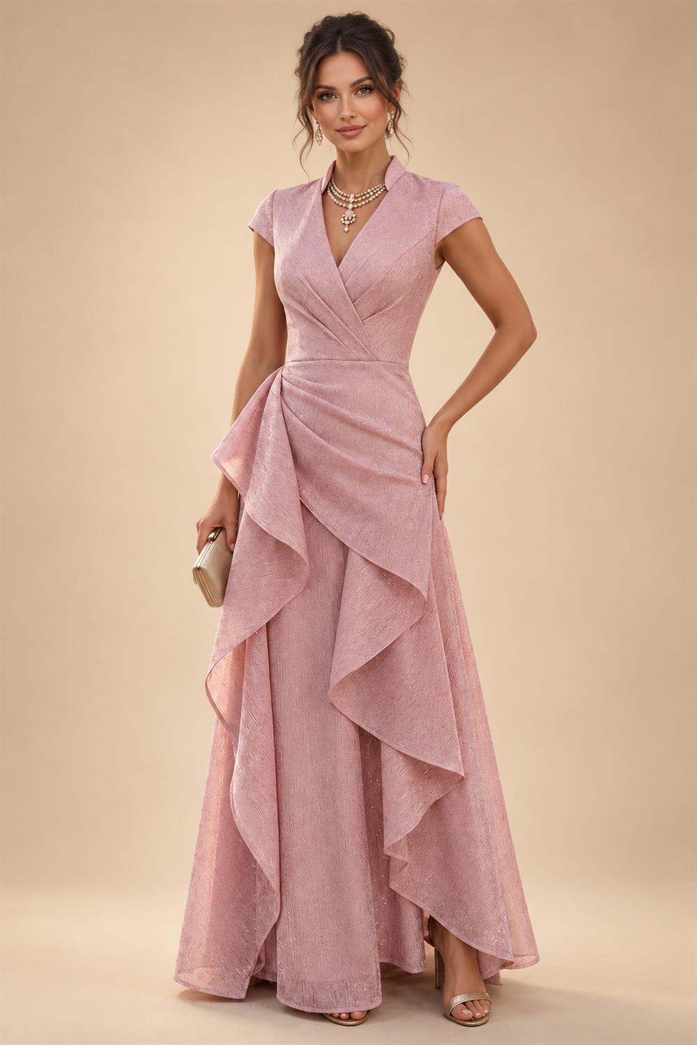 A-Line/Princess Mini Sparkly Sequin Tiered Homecoming Dresses with Spaghetti Straps (SHI22370561)
