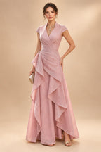 Floral Print Sheath/Column Scoop Neck Floor-Length Mother of the Bride & Groom Dresses with Ruched Waist (SHI22501153)