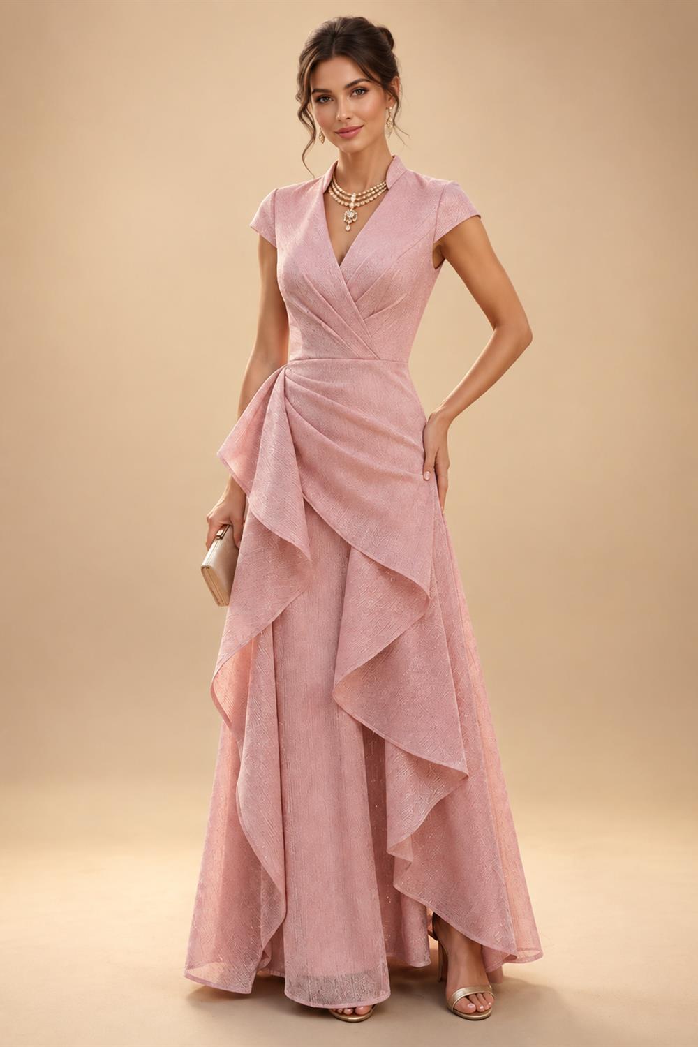 A-Line Pleated Chiffon One Shoulder Floor-Length Mother of the Bride & Groom Dresses (SHI22500625)