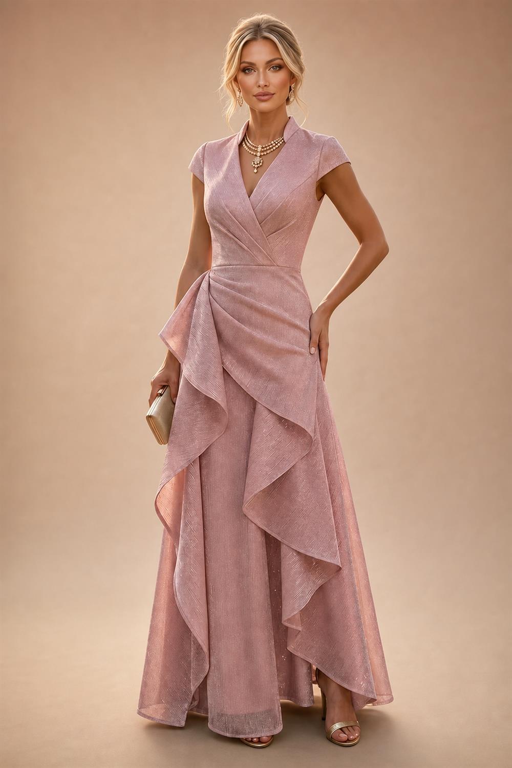 Sheath Satin Jacquard Off Shoulder Floor-Length Mother of the Bride & Groom Dresses (SHI22500823)