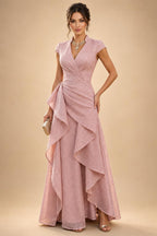 Sheath/Column Scoop Neck Satin Tea-Length Mother of the Bride & Groom Dresses with Ruched Waist & Rhinestones (SHI22501657)