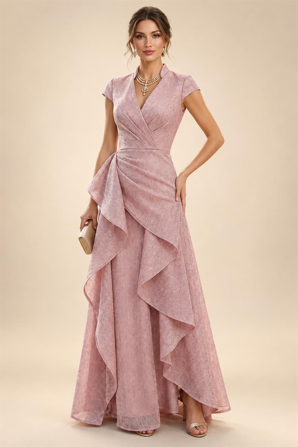 Scoop Neck Floral Print Mermaid Mother of the Bride Dresses (SHIR1110328)