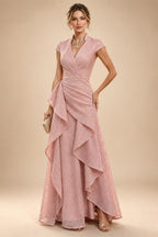 A-Line/Princess Off Shoulder Satin Maxi Mother of the Bride & Groom Dresses with Ruched Bodice, Belt, Rhinestone & Pleats (SHI22501647)